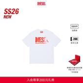 T恤J025870GRAI LOGO印花短袖 新款 DIESEL男童26早春红色SUPER