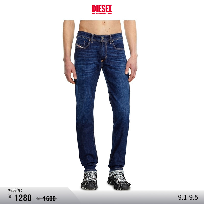 [折扣]DIESEL男士SLEENKER低腰紧身铅笔牛仔裤A0359509J17图片