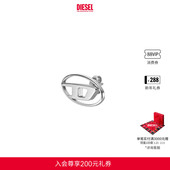 D银色耳钉单只DX1502 OVAL 礼物 DIESEL男女同款