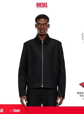 [折扣]DIESEL男士黑色拉链巴恩工装风格夹克外套A143980CBCL