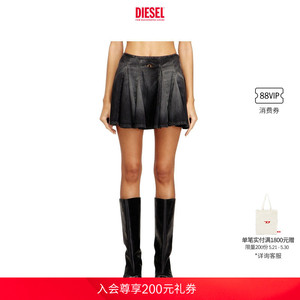 DIESEL女士黑色牛仔OVAL D半身裙A21694068VM