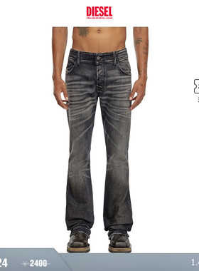 [折扣]DIESEL男士D-BACKLER黑色修身微喇牛仔裤A1377009J65
