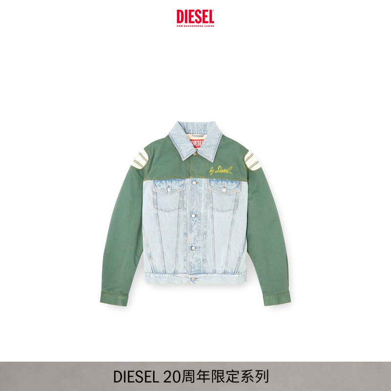 [新款]DIESEL男女同款限定系列拼接牛仔夹克外套P016540SPCZ