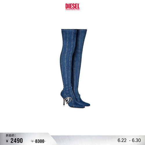 Diesel女士高跟及膝靴