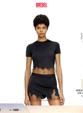 [折扣]DIESEL女士黑色Y2K短袖T恤A196100NKCV