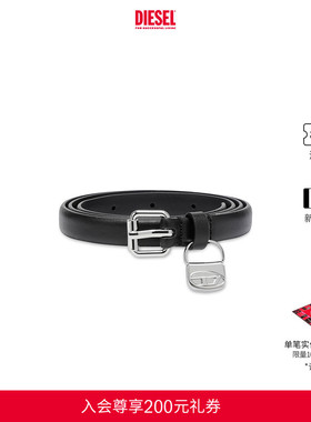 [礼物]DIESEL女士迷你1DR挂坠黑色腰带X09973PR227