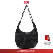 [礼物]DIESEL男女同款25秋冬HOBO宽肩带斜挎包单肩包X10414P4485