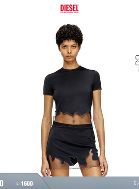 [折扣]DIESEL女士黑色Y2K短袖T恤A196100NKCV