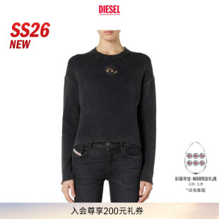 宽松针织衫 D长袖 DIESEL女士26春夏OVAL A220460AKBQ 新款