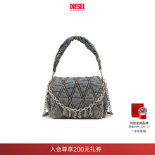 [礼物][明星同款]DIESEL女士CHARM D丹宁流浪包X09596P5570