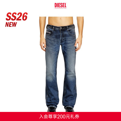 [新款]DIESEL男士26早春ZATINY低腰修身微喇牛仔裤A1705609N53