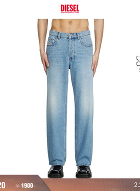 [折扣]DIESEL男士D-MACS通勤穿搭中腰合身直筒牛仔裤A041490CLBA