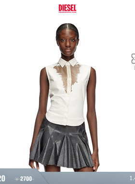 [折扣]DIESEL女士时装秀复古修身无袖衬衫A170690SHAY