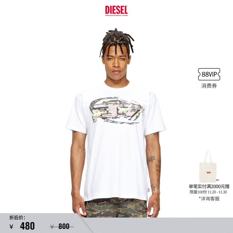DIESEL男士25早秋短袖T恤