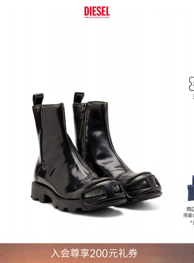 DIESEL男士25秋冬D-HAMMER黑色时装靴切尔西靴Y03254P8435
