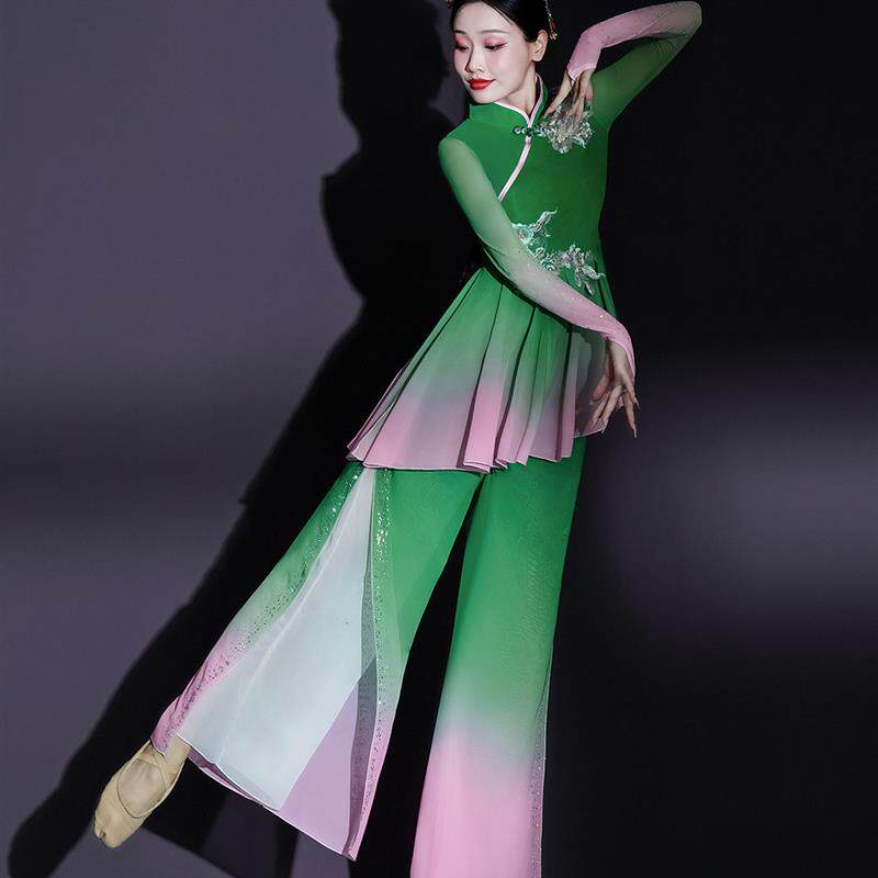 胶州秧歌舞蹈服广场舞民族舞女2025新款套装伞舞古典舞腰鼓演出服