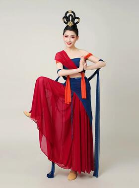 西域遇见胡璇敦煌飞天飘逸女中国风古风女装舞蹈服异域风情演出服