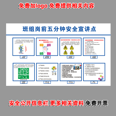 危险作业现场安全可视化看板班组岗前五分钟安全宣讲点班前班后