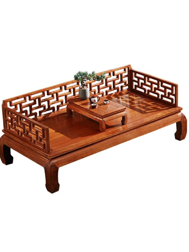 Розовое дерево luo han bed hedgehog rosewood casual bed Wanzi Ruler Three -Piece китайский диван -диван Mu Muwu Couch