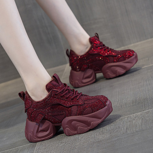 七秒诗内增高老爹鞋秋冬爆款