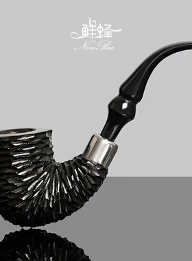 NewBee鲜蜂石楠木烟斗男士手工雕刻匈牙利大弯斗实木老式传统过滤
