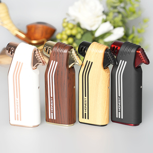 烟斗充气打火机多功能斜明火创意个性潮防烫手男士专用烟具带压棒