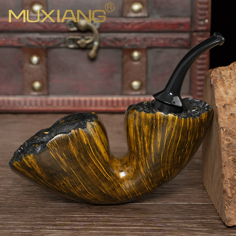 石楠木烟斗男士手工双瘤皮总裁空腔烟斗实木传统老式过滤专用烟具