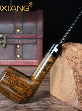 男士石楠木烟斗手工实木经典直柄撞球斗老式传统过滤专用烟具配件
