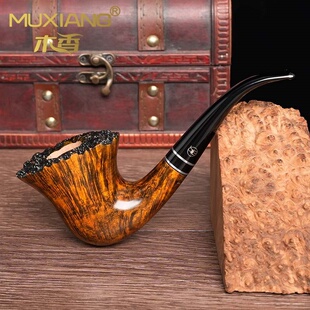 木香石楠木烟斗手工瘤皮实木卡斯特罗斗老式传统过滤专用男士烟具
