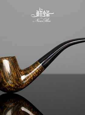 NewBee鲜蜂石楠木烟斗手工实木经典弯柄烟斗老式传统男士过滤烟具