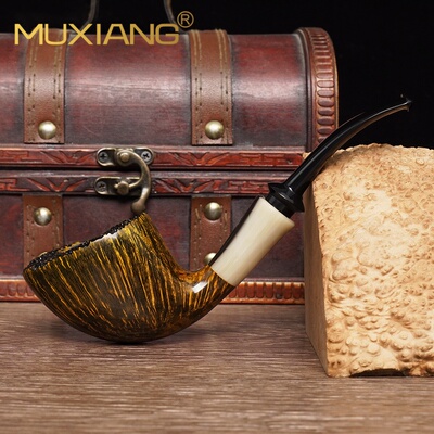石楠木烟斗手工实木瘤皮都柏林号角斗传统老式过滤专用具男士配件