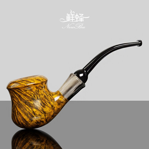 NewBee鲜蜂石楠木烟斗男士手工实木酒樽斗老式传统过滤专用烟斗具