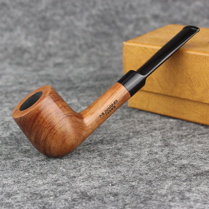 NewBee鲜蜂花梨木烟斗实木直柄手工过滤烟斗老式传统男士专用烟具