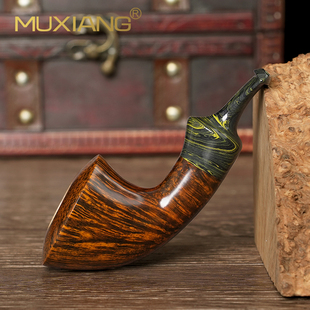 石楠木烟斗自由式手工实木小号角斗便携老式传统过滤男士专用烟具