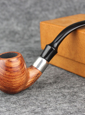 NewBee鲜蜂花梨木烟斗弯柄入门手工过滤烟斗实木男士烟具老式传统