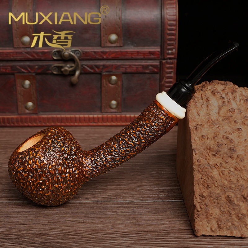 石楠木烟斗手工大长腿橡果烟斗实木传统老式过滤专用男士烟具配件
