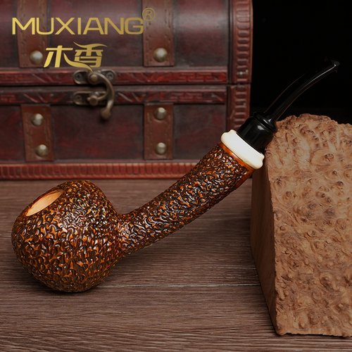 石楠木烟斗手工大长腿橡果烟斗实木传统老式过滤专用男士烟具配件