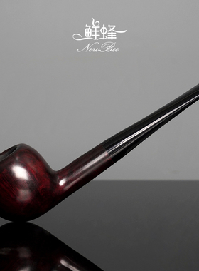 NewBee鲜蜂石楠木烟斗直柄王子苹果撞球斗手工实木老式男士过滤具