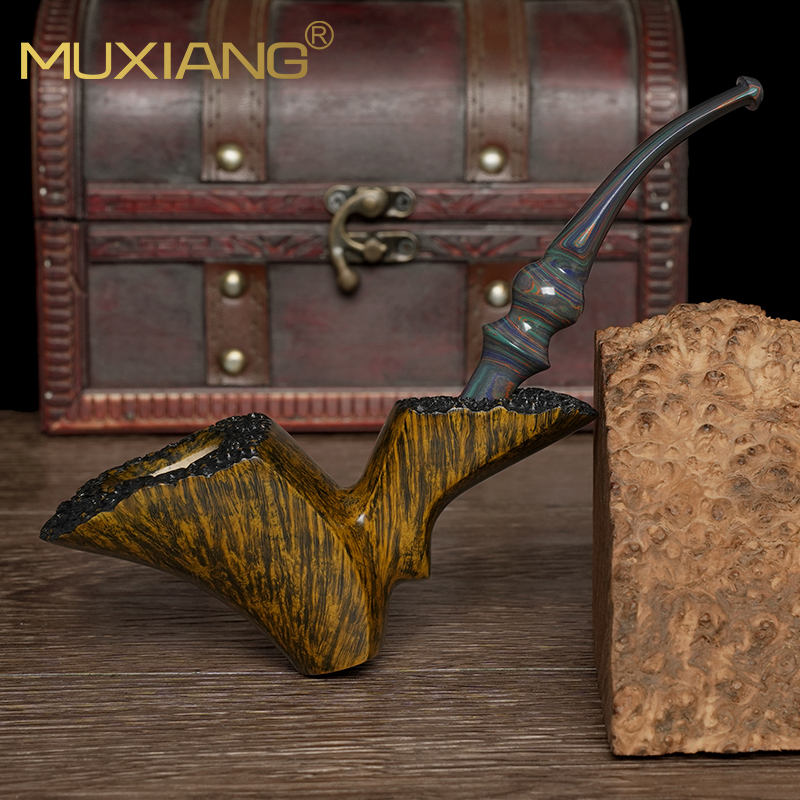 石楠木烟斗手工实木瘤皮火山锤子军插桌斗传统老式男士过滤专用具