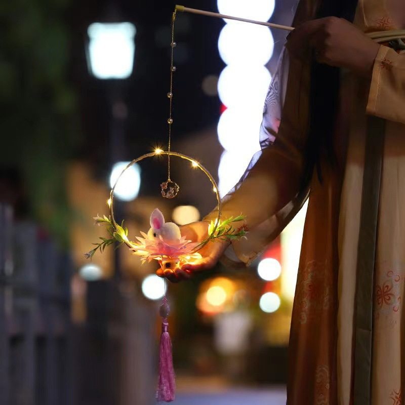 中秋节古风花灯发光兔子灯笼儿童手提宫灯汉服拍照道具仿真花灯,节庆用品/礼品,灯笼,淘宝优惠券,粉丝福利购,淘宝优惠卷