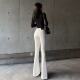 磨毛四面弹复古喇叭裤 女神裤 米公子