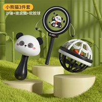 Комплект, маракас из мягкой резины, погремушка, с медвежатами, панда, 3 шт