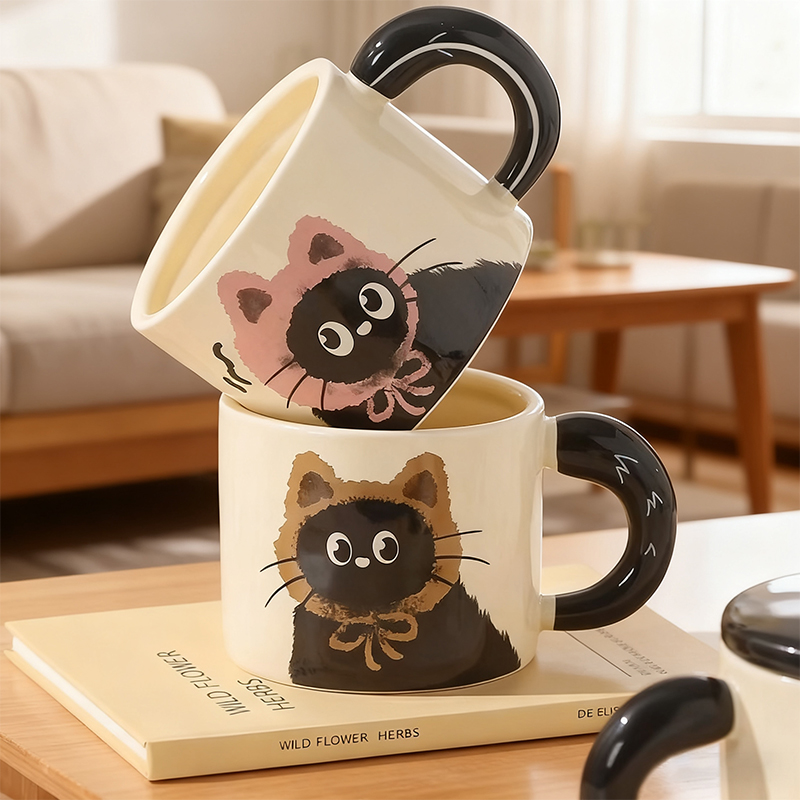 创意个性猫咪马克杯可爱陶瓷