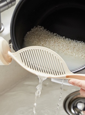厨房淘米勺淘米器洗米筛洗米神器沥水篮淘米盆筛子过滤挡板筛滤网