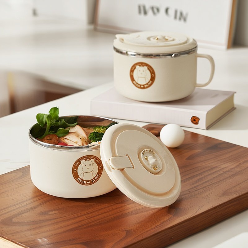 学生宿舍泡面神器304不锈钢食堂打饭带盖保温方便面碗饭盒泡面碗,餐饮具,泡面碗,淘宝优惠券,粉丝福利购,淘宝优惠卷