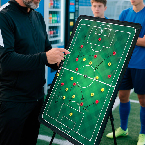磁性绿色双面足球教练战术板