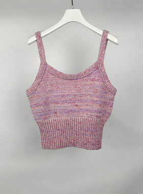 MQ｜MACQNF29316早秋小香风气质名媛修身显瘦性感羊毛吊带马甲女