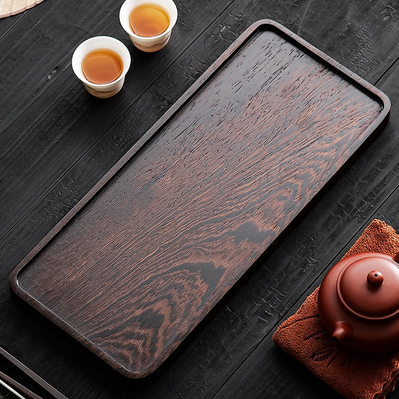 鸡翅木小干泡盘实木功夫茶盘图片