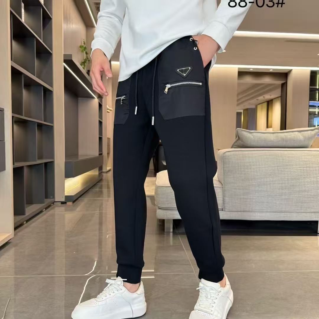 2025秋季男士黑色运动休闲裤