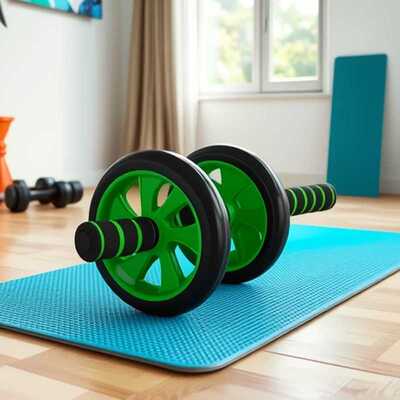 双轮健腹轮健身轮男士腹肌轮初学者家用Healthy abdomen wheel